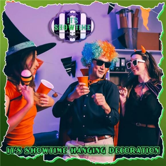 Halloween Door Sign Hanging Decoration It's Showtime Halloween - Picture 5 of 7